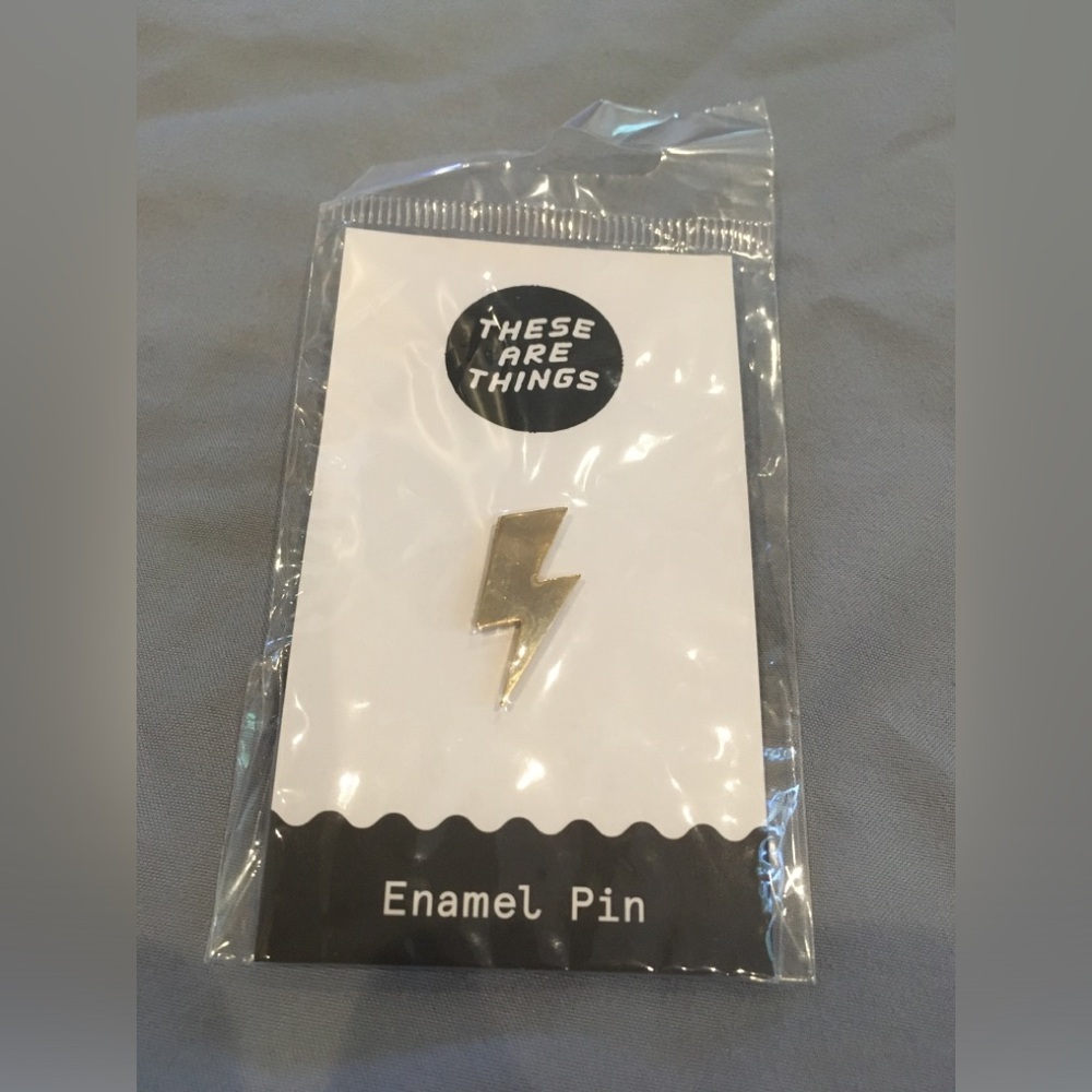 NWT These Are Things Lightning Bolt Pin [Gold]